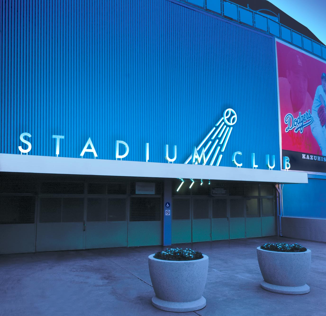 Dodgers Stadium Club entrance signage