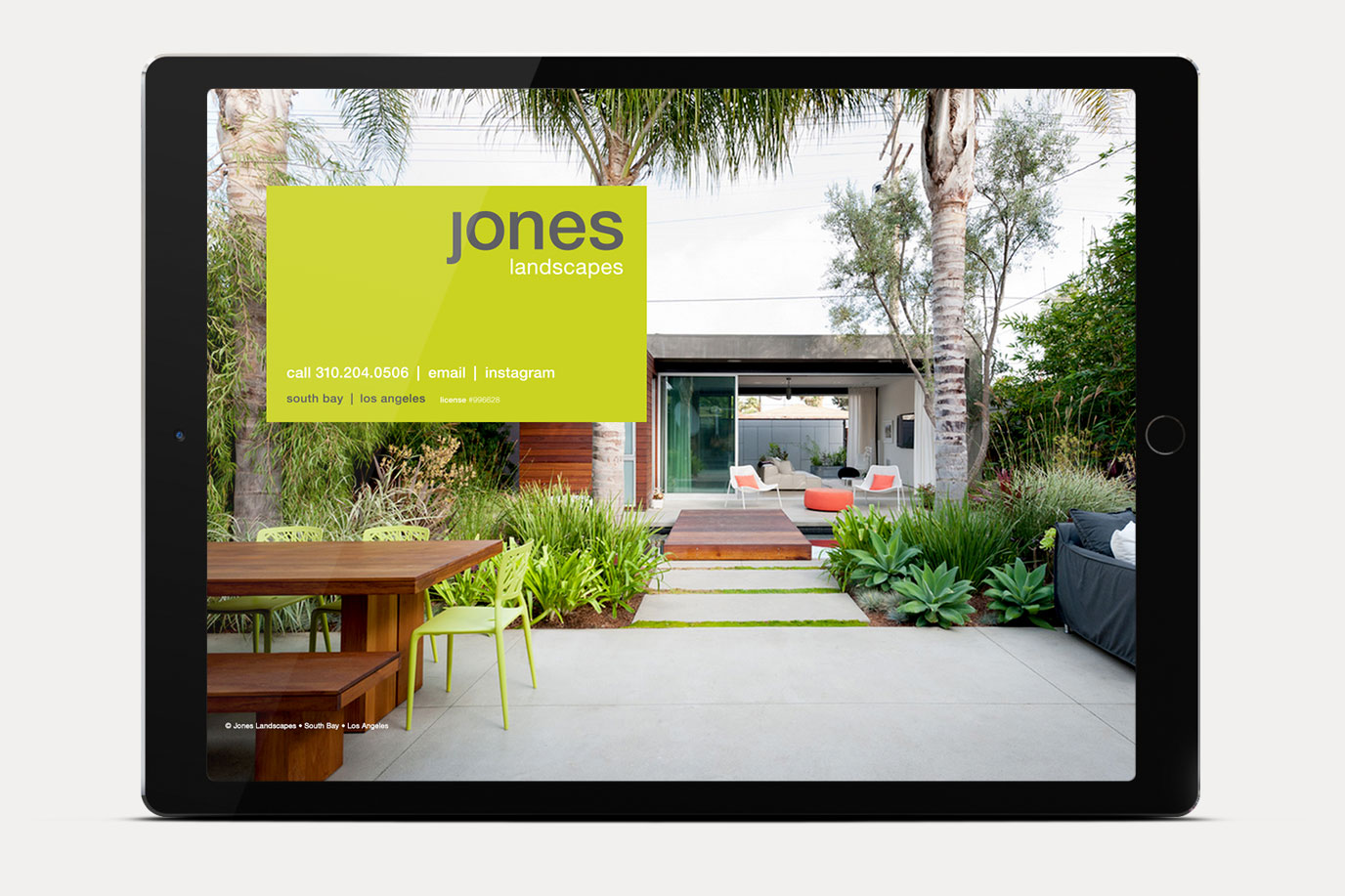 Jones Landscapes website home page