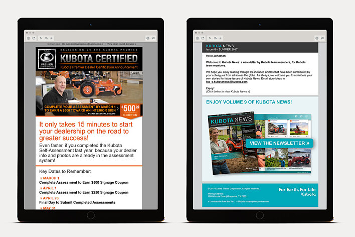 Kubota Email Campaigns