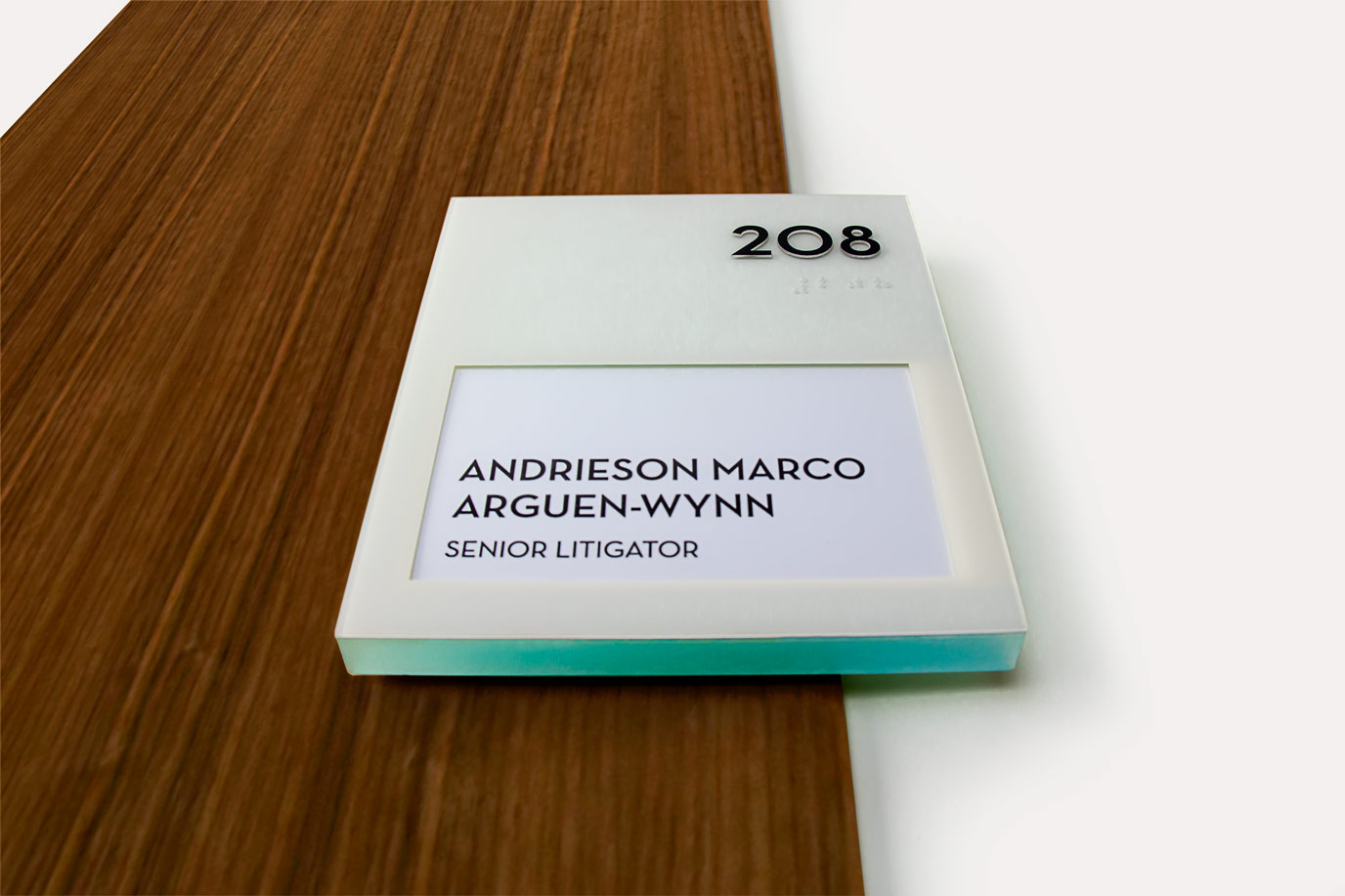 Office Room Identity Detail Signage - Environmental Graphics System