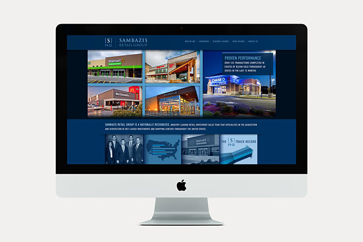 Commercial Real Estate website - Sambazis Retail Group