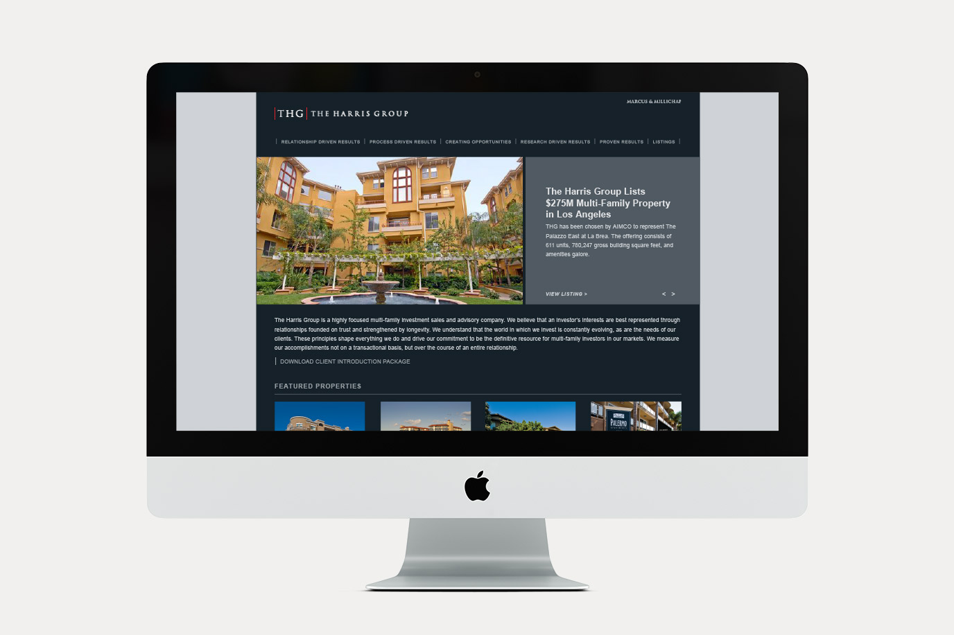 The Harris Group website home page
