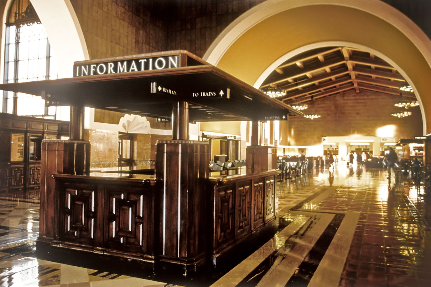Union Station information booth branding